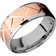 14K White Gold with Polish , Polish Finish and 14K Rose Gold Inlay