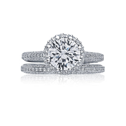 Tacori 18k White Gold Simply Tacori Round Diamond Engagement Ring Setting (0.5 CTW)