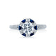 Tacori 18 White Gold Simply Tacori Round Diamond Engagement Ring Setting (0.28 Diamond & .41 Sapphire CTW)