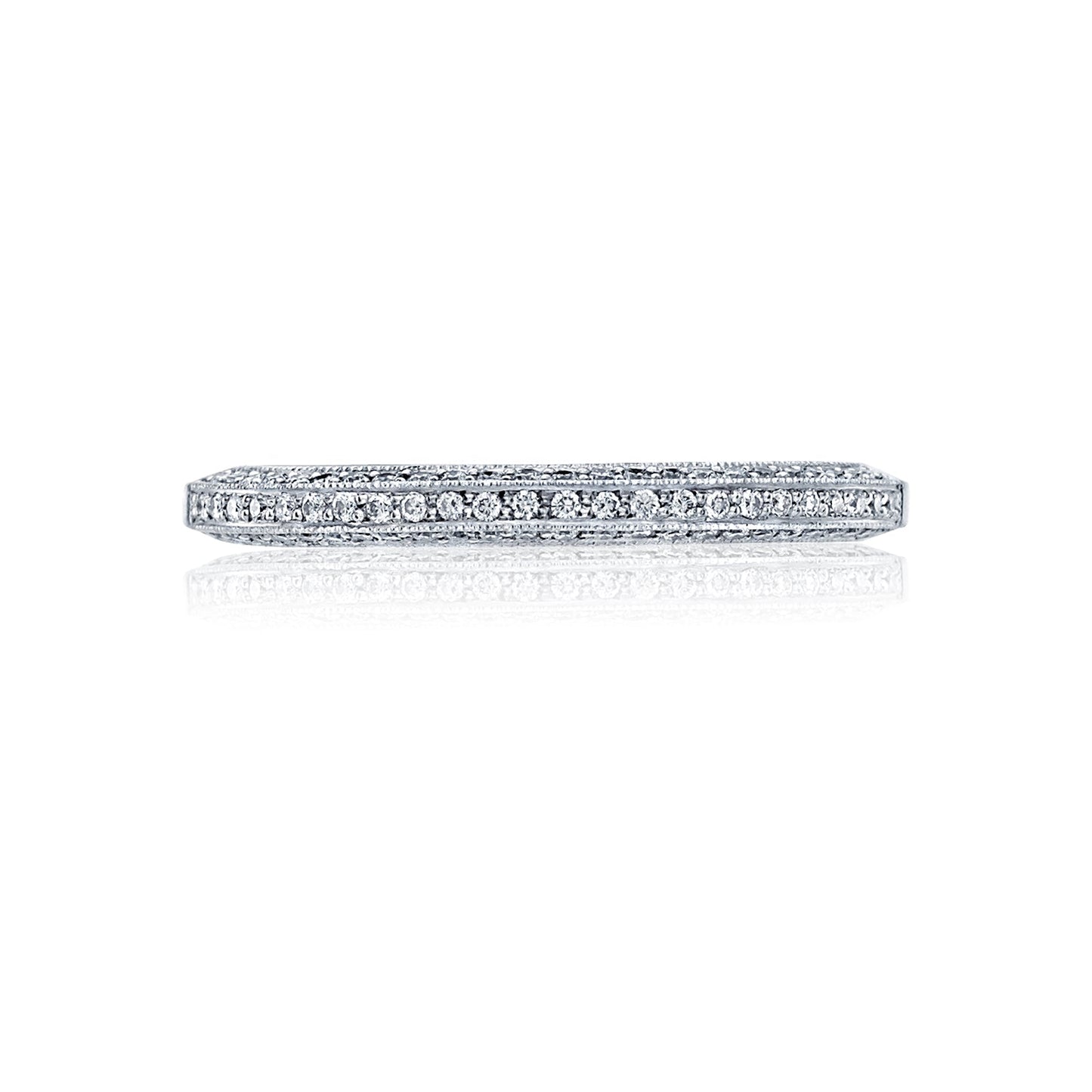 Tacori 18k White Gold Simply Tacori Diamond Wedding Band (0.18 CTW)