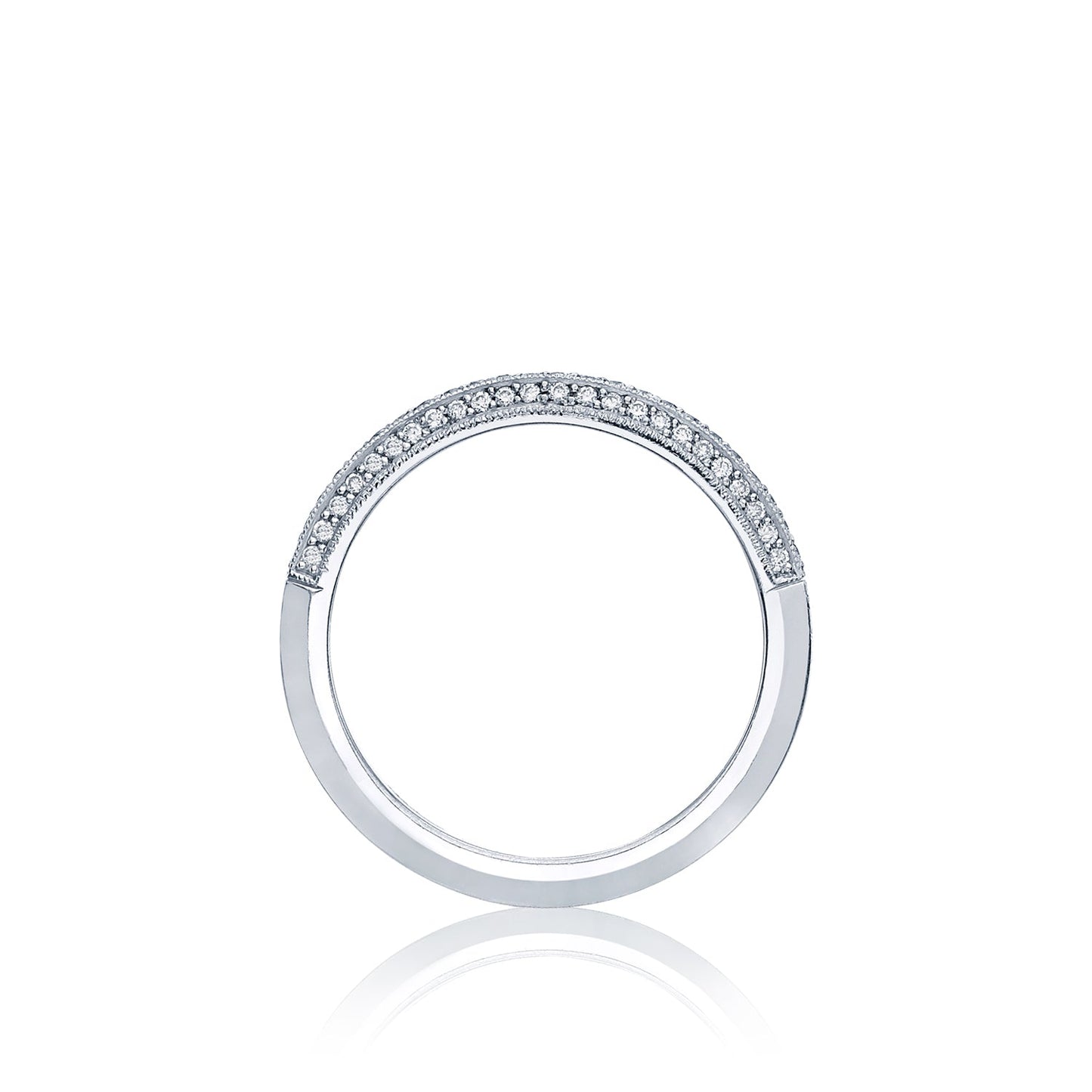 Tacori 18k White Gold Simply Tacori Diamond Wedding Band (0.18 CTW)