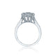 Tacori 18k White Gold Simply Tacori Princess Diamond Engagement Ring Setting (0.68CTW)