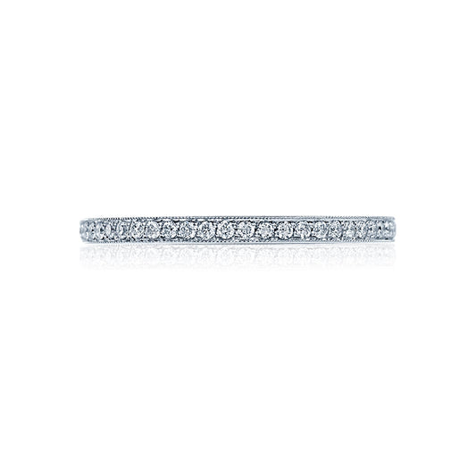 Tacori 18k White Gold Ribbon Diamond Eternity Wedding Band (0.39 CTW)