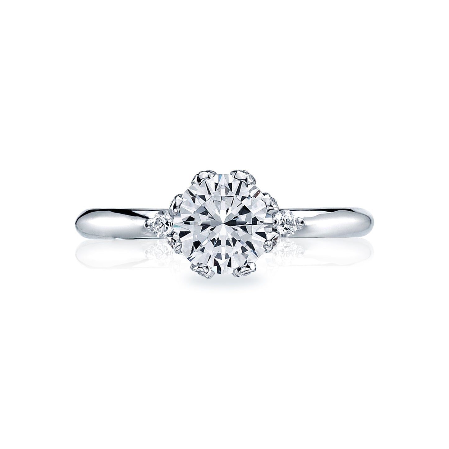 Tacori 18k White Gold Simply Tacori Round Diamond Engagement Ring Setting (0.16 CTW)