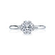 Tacori 18k White Gold Simply Tacori Round Diamond Engagement Ring Setting (0.16 CTW)
