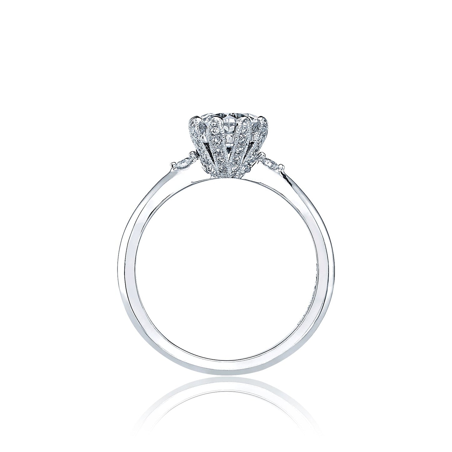 Tacori 18k White Gold Simply Tacori Round Diamond Engagement Ring Setting (0.16 CTW)