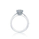 Tacori 18k White Gold Simply Tacori Round Diamond Engagement Ring Setting (0.16 CTW)