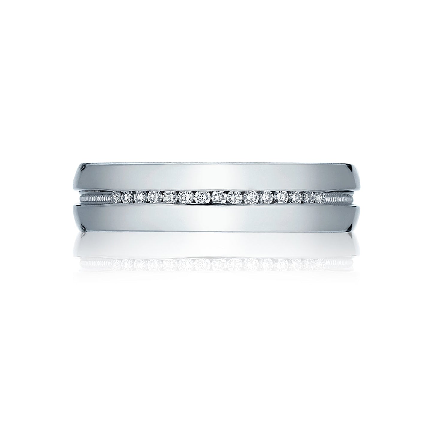 Tacori 18k White Gold Simply Tacori Diamond Wedding Band (0.14 CTW)