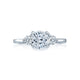 Tacori 18k White Gold Simply Tacori Round Diamond Engagement Ring Setting (0.4 CTW)