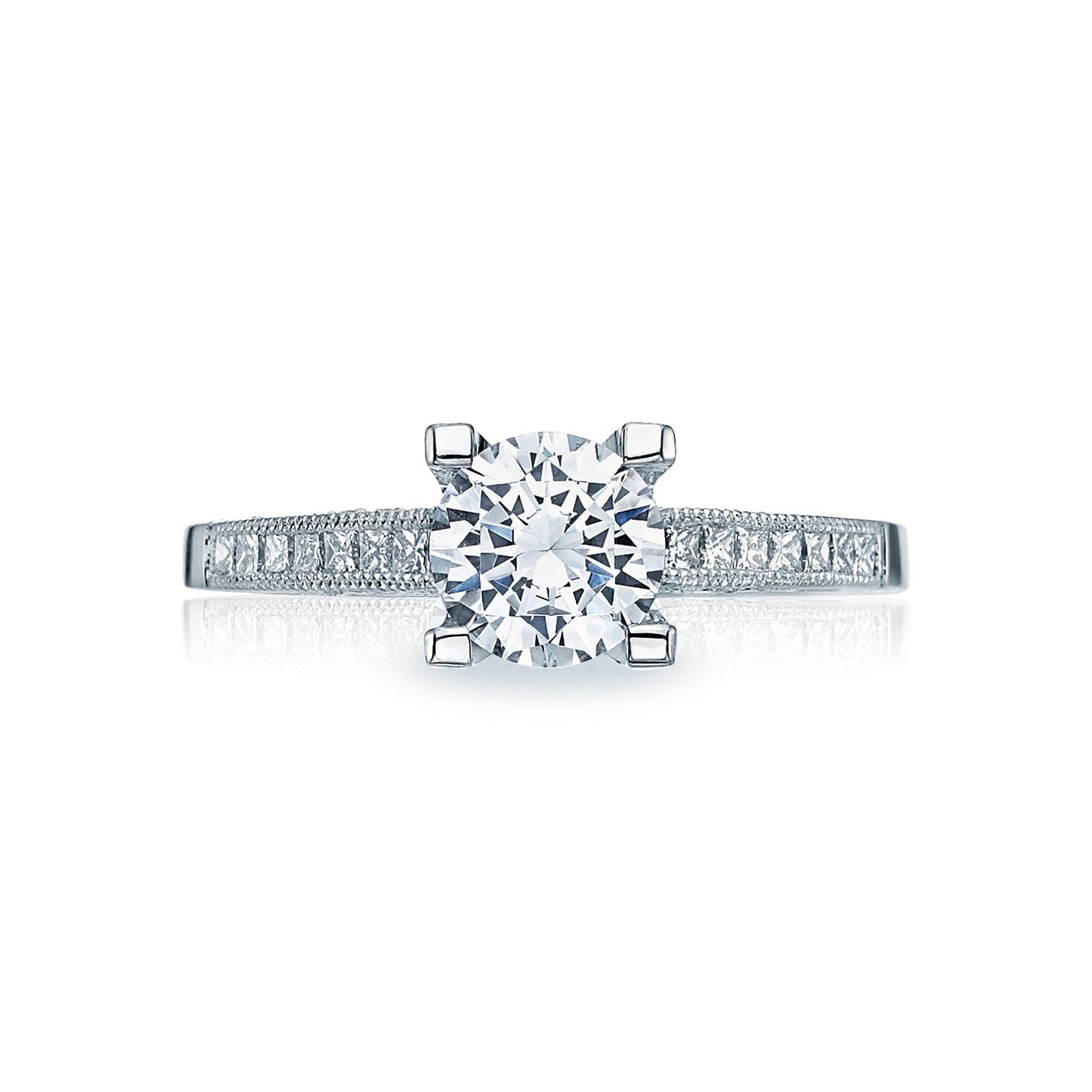 Tacori 18k White Gold Simply Tacori Round Diamond Engagement Ring Setting (0.32 CTW)