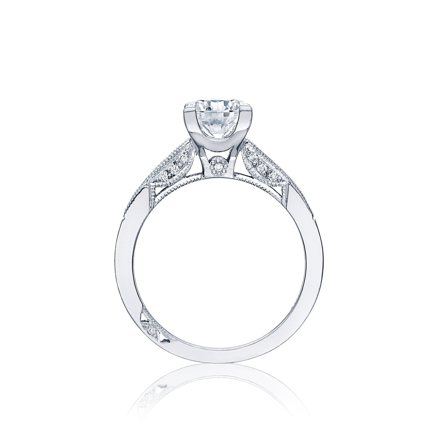 Tacori 18k White Gold Simply Tacori Round Diamond Engagement Ring Setting (0.32 CTW)