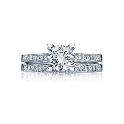 Tacori 18k White Gold Simply Tacori Round Diamond Engagement Ring Setting (0.32 CTW)