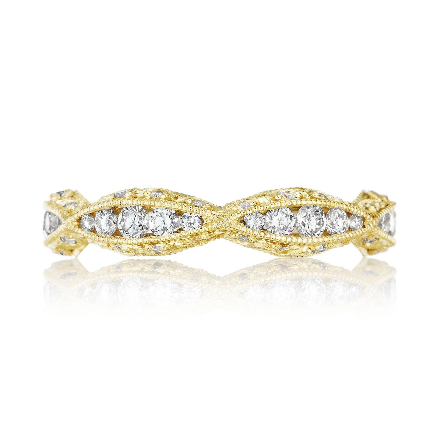 Twist with Diamond Accent Wedding Band