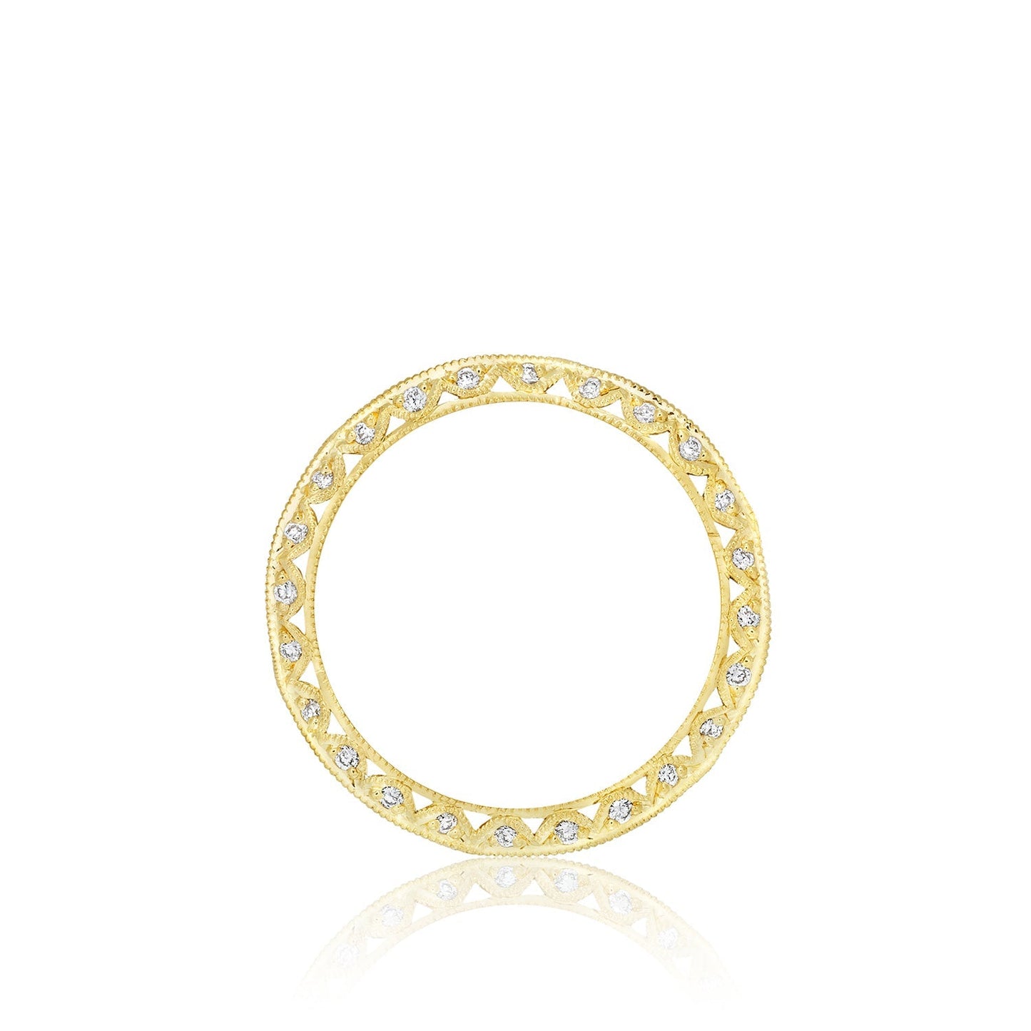 Tacori 18k Yellow Gold Classic Crescent Diamond Wedding Band (0.87 CTW)