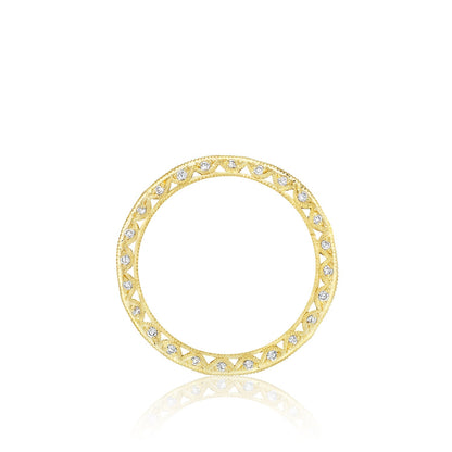 Tacori 18k Yellow Gold Classic Crescent Diamond Wedding Band (0.87 CTW)