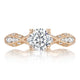 Tacori 18k Rose Gold Classic Crescent Round Diamond Engagement Ring Setting (0.41CTW)