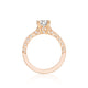Tacori 18k Rose Gold Classic Crescent Round Diamond Engagement Ring Setting (0.41CTW)