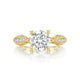 Tacori 18k Yellow Gold Classic Crescent Round Diamond Engagement Ring Setting (0.85 CTW)
