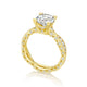 Tacori 18k Yellow Gold Classic Crescent Round Diamond Engagement Ring Setting (0.85 CTW)