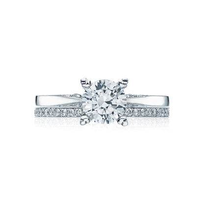 Tacori 18k White Gold Simply Tacori Round Diamond Engagement Ring Setting (0.05 CTW)