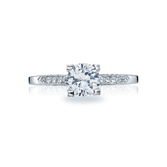 Tacori 18k White Gold Simply Tacori Round Diamond Engagement Ring Setting (0.1 CTW)