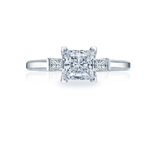 Tacori 18k White Gold Simply Tacori Princess Diamond Engagement Ring Setting (0.21CTW)