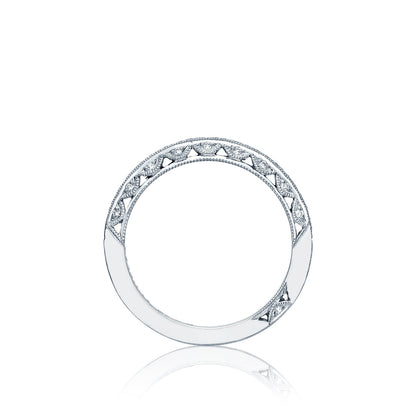 Tacori 18k White Gold Classic Crescent Diamond Wedding Band (0.22 CTW)