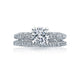 Tacori 18k White Gold Classic Crescent Round Diamond Engagement Ring Setting (0.22CTW)