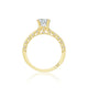 Tacori 18k Yellow Gold Classic Crescent Round Diamond Engagement Ring Setting (0.22 CTW)