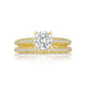 Tacori 18k Yellow Gold Classic Crescent Round Diamond Engagement Ring Setting (0.22 CTW)