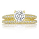 Tacori 18k White Gold Classic Crescent Round Diamond Engagement Ring Setting (0.22CTW)