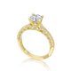 Tacori 18k Yellow Gold Classic Crescent Round Diamond Engagement Ring Setting (0.22 CTW)