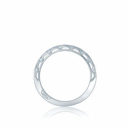 Tacori 18k White Gold Reverse Crescent Diamond Wedding Band (0.25 CTW)