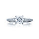 Tacori 18k White Gold Reverse Crescent Princess Diamond Engagement Ring Setting (0.25 CTW)
