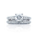 Tacori 18k White Gold Reverse Crescent Princess Diamond Engagement Ring Setting (0.25 CTW)