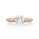 Tacori 18k Rose Gold Reverse Crescent Round Diamond Engagement Ring Setting (0.25 CTW)