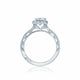 Tacori 18k White Gold White Gold Reverse Crescent Engagement Ring Setting (0.51 CTW)