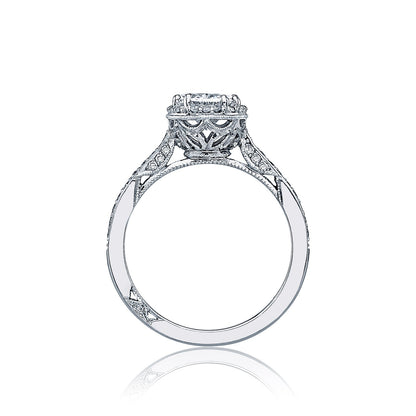 Tacori Platinum Dantela Oval Diamond Engagement Ring Setting (0.3CTW)