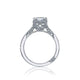 Tacori Platinum Dantela Princess Diamond Engagement Ring Setting (0.3 CTW)