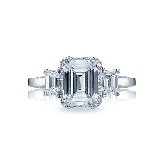 Tacori 18k White Gold Dantela Engagement Ring Setting (0.76 CTW)