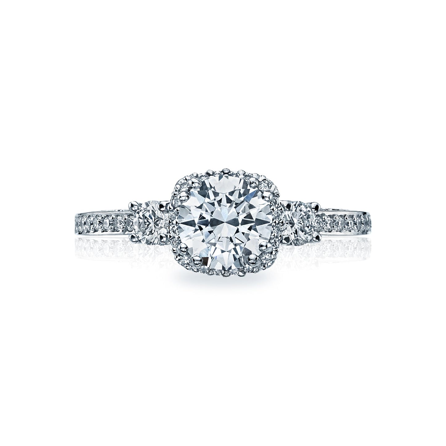 Tacori Platinum Dantela Round Diamond Engagement Ring Setting (0.5 CTW)