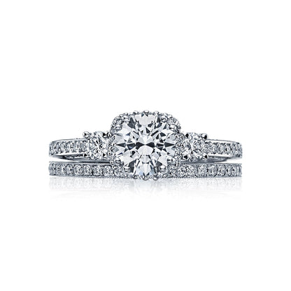 Tacori Platinum Dantela Round Diamond Engagement Ring Setting (0.5 CTW)