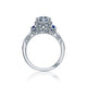 Tacori Platinum Dantela Round Diamond Engagement Ring Setting (0.26 CTW Diamond, 0.65CTW Sapphire)