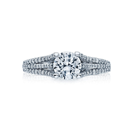 Tacori 18k White Gold Simply Tacori Round Diamond Engagement Ring Setting (0.38 CTW)