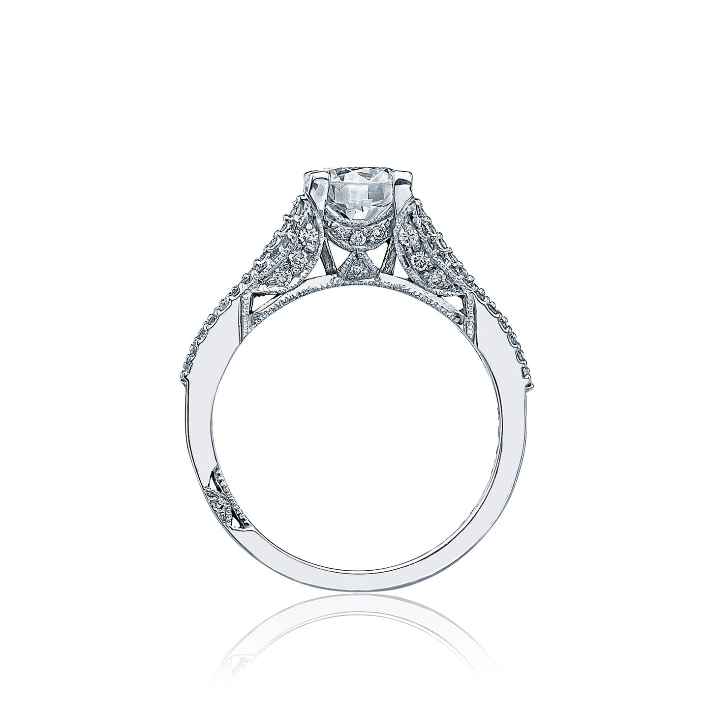 Tacori 18k White Gold Simply Tacori Round Diamond Engagement Ring Setting (0.38 CTW)