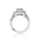 Tacori Platinum Simply Tacori Round Diamond Engagement Ring Setting (0.73 CTW)