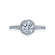 Tacori Platinum Dantela Round Diamond Engagement Ring Setting (0.13 CTW)