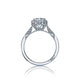 Tacori Platinum Dantela Round Diamond Engagement Ring Setting (0.13 CTW)