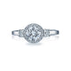 Tacori 18k White Gold Dantela Round Diamond Engagement Ring Setting (0.4 CTW)
