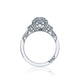 Tacori 18k White Gold Dantela Round Diamond Engagement Ring Setting (0.4 CTW)